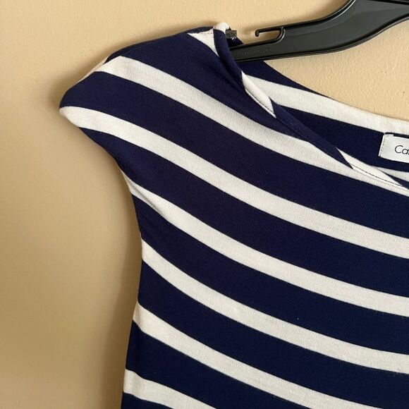 Calvin Klein Navy/White Cotton Stretch Dress Women’s size 4 - Picture 5 of 9